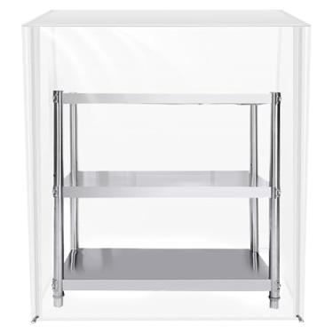 Imagem de Capa para coque, capa transparente para pão com zíper de 4 lados, serve para 10/20 camadas, à prova d'água e à prova de poeira, capa de bandeja de massa de pizza para cozinha doméstica e padaria