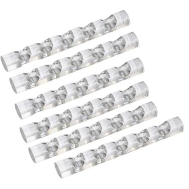 Imagem de 6Pcs Nail Art Acrylic Brush Holder - suporte transparente simples, descanso de escova para 5 canetas de unhas, pincéis e ferramentas de gel para unhas, luvas para unhas curtas " (Cor transparente)