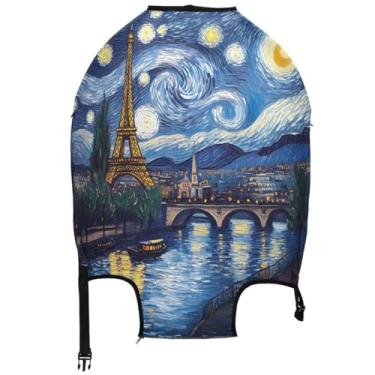 Imagem de Joisal Paris Starry Night Suitcase Cover Cute Luggage Protector Travel Vacation Essentials Colors, Paris Starry Night, S 18-20 in, Capa de mala