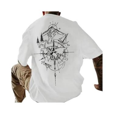 Imagem de Camiseta De Algodão Masculina plus Size Para O Verão Com Estampa De Ma