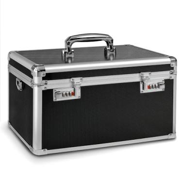 Imagem de SAFECaixas pretas com combinação de medicamentos com código para itens pessoais, cofre de medicamentos para documentos 36 x 19 x 23 cm colorido grande