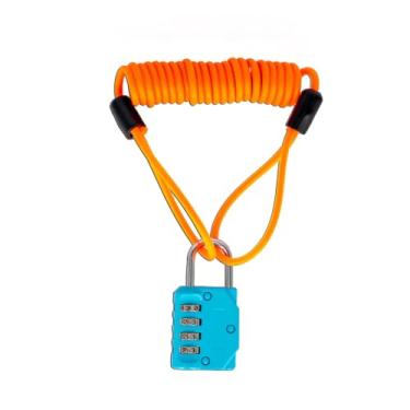 Imagem de Cadeado de combinação de bagagem com cabo de aço enrolado para viagens