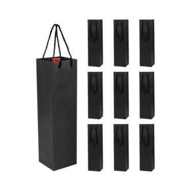 Imagem de Bolsa Para Transporte De Vinho De 750ml Com Alça, Pacote Com 10 Sacola