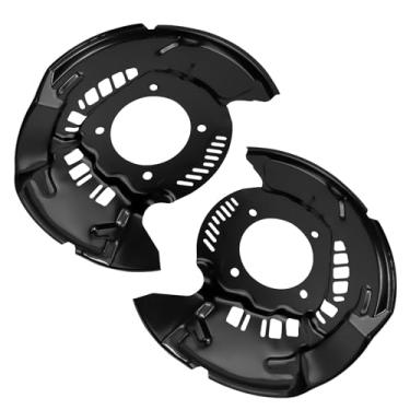 Imagem de MINETPS 2 peças 47703-0C031 47704-0C031 Capa de proteção contra poeira de freio dianteiro esquerdo e direito, placa de suporte de freio adequada para Toyota Sequoia 2008-2022 para Tundra 2007-2021