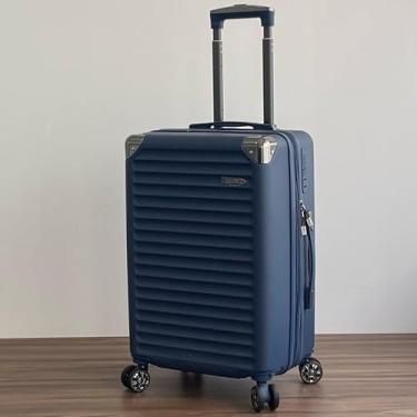 Imagem de Mala de Bordo ABS 10kg 17” a 21” Polegadas Mala de Viagem com Rodinhas 360° Cadeado Código (Azul-21”(14KG) Modelo-DDD333)