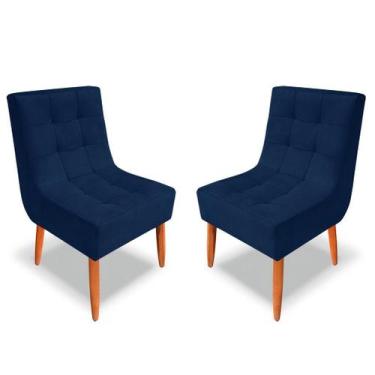 Imagem de Kit 2 Cadeiras Trida Estofadas em Suede  Conforto e Elegância para Sal
