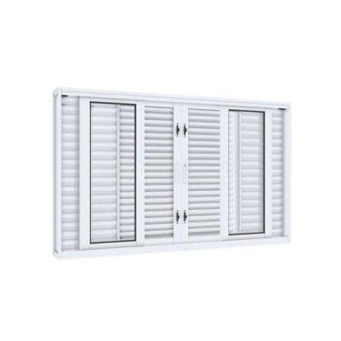 Imagem de Janela de Aço Veneziana 100x200cm 6 Folhas com Facilita Lucasa