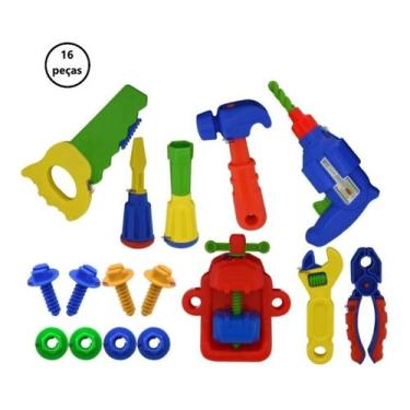 Imagem de Kit Ferramentas 16 Pçs Brinquedo Oficina Infantil Calesita 