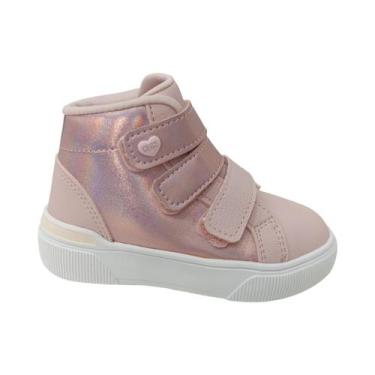 Imagem de Tenis klin botinha infantil menina 31702-6000, Rosa, 28