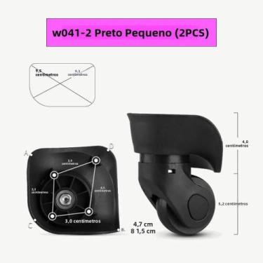 Imagem de Rodas De Substituição Universais De Borracha Para Malas, Rodízios Anti