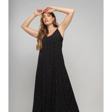 Imagem de Vestido Salvatore Fashion Midi Viscose Lurex Amarração Feminino-Feminino