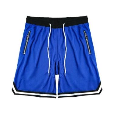 Imagem de Shorts de Basquete Masculino - Malha Respirável de Secagem Rápida para