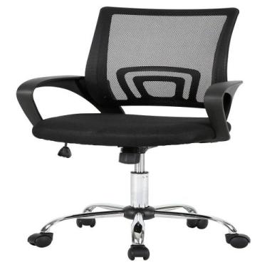Imagem de Cadeira de Escritorio  Executive Cromada - Ga197 - Multilaser, Preto