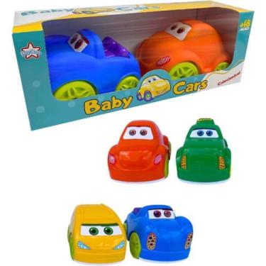 Imagem de Brinquedo para Bebê BABY CARS Double com 2 Carrinhos Coloridos