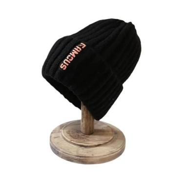 Imagem de Gorro De Tricô Feminino Elegante, Respirável E Elástico, De Acrílico, 