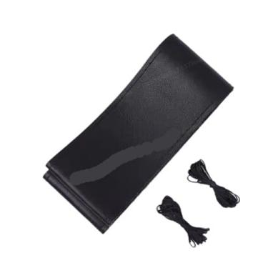Imagem de 40 cm - 50 cm Capa de volante extra grande para carro trança de volante de carro durável 、Conjunto geral para quatro estações (preto, 40 cm)