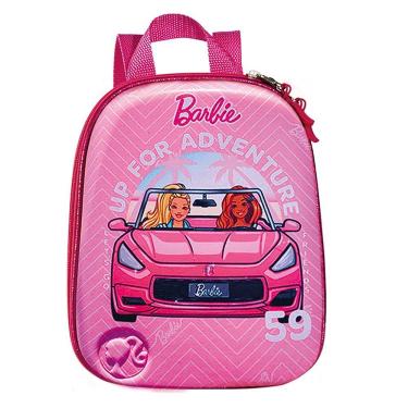 Imagem de Mochila Infantil Costas Com Alças Ajustáveis Menina 3+ Barbie Conversível Tamanho P Cor Rosa