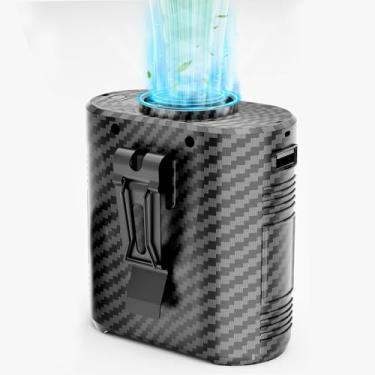 Imagem de Ventilador de cintura portátil, fluxo de ar turbo forte de 5 velocidades 16.000 RPM, ventilador de cinto com até 40 horas de tempo de trabalho, ventilador de pescoço com mãos livres, ventilador