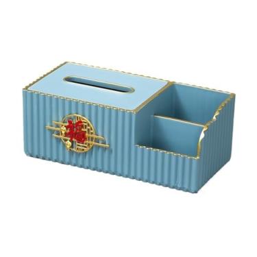 Imagem de x3anggyt5 Capa de caixa de lenços retangular organizador multifuncional de controle remoto caixa de lenços de mesa chinesa dispensador de lenços faciais para casa sala de estar suporte de caixa de