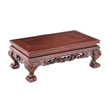 Imagem de Base retangular de exibição de banco de plantas para decoração de casa, vaso de chá, suporte de escultura de mogno bonsai, aplicação interna (grande)