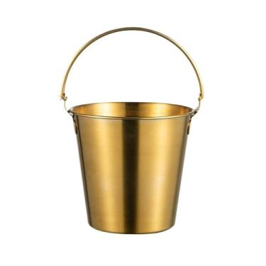 Imagem de Party Home Bar Balde de gelo de aço inoxidável de 700 ml para bebidas e festas (ouro)