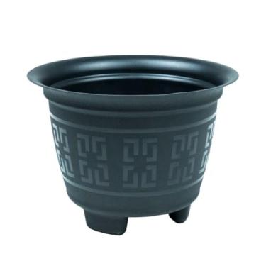 Imagem de 10 Vasos Redondo Reforçado 2 Litros Para Plantas e Flores(PRETO)