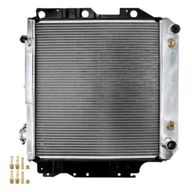 Imagem de PHILTOP CU2101 Todo material de alumínio tanque e núcleo com tampa de tanque de água Radiadores para Wrangler 1987-1995 1997-2006