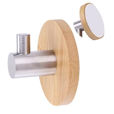 Imagem de Zerodis Cabide de Parede de Aço Inoxidável, Gancho para Toalhas, Chaves, Casacos, Sem Design de Parafuso, para Porta de Armário de Quarto de Banheiro (gancho único)