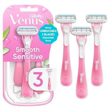 Imagem de Lâminas femininas Gillette Venus Sensitive 3 descartáveis.