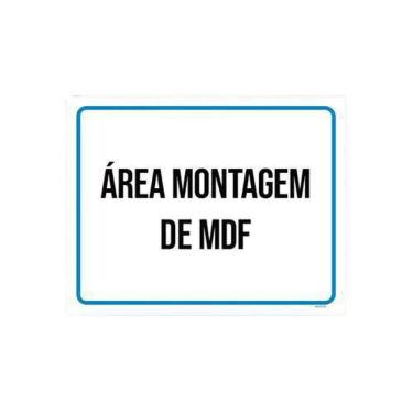 Imagem de Kit 3 Placas Ambiente - Área Montagem De Mdf