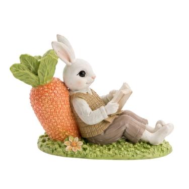 Imagem de Coelho De Pascoa La Belle Lendo Livro 13,5x10x5cm 1098972