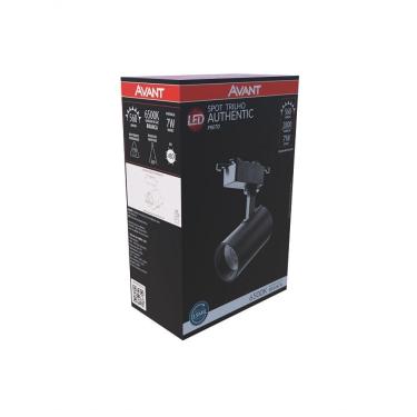 Imagem de Spot Trilho Authentic Led 7w Preto 6500k Avant