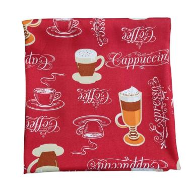 Imagem de Toalha Mesa Oxford Estampado 1,50x1,50 4 Lugares Coffee