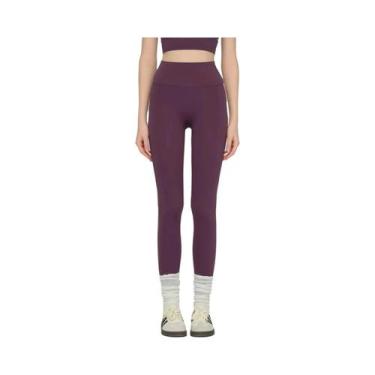 Imagem de Calças De Yoga De Veludo plus Size De Cintura Alta Para Inverno, Leggi