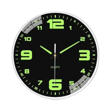 Imagem de Relógio De Parede Silencioso De Quartzo Luminoso De 8 Polegadas Com Ca