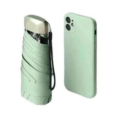 Imagem de Guarda-chuva Compacto Ultra-Leve Com Proteção UV, Dobrável, Cabo De Aç