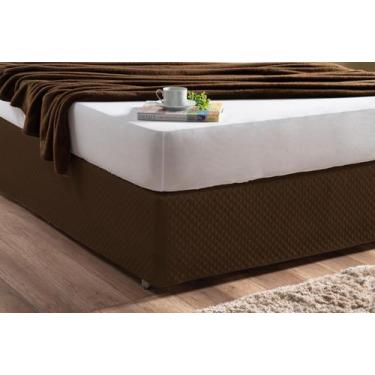 Imagem de Saia Box Cama Casal King Matelado Fábrica Própria Tabaco - Beatriz Enx