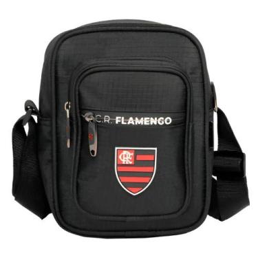 Imagem de Bolsa Shoulder Bag Transversal Flamengo Regulagem Oficial -, Preto