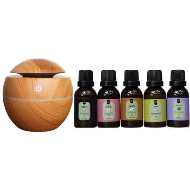 Imagem de Combo Difusor Elétrico + 5 Essências De 30Ml Hidrossolúveis - Nattuaro