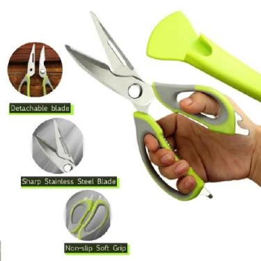 Imagem de Tesoura culinaria profissional multifuncoes 6 em 1 faca - Yeet