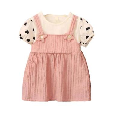 Imagem de Vestido De Verão Fofo Para Meninas, Moda Infantil, Vestido De Algodão 