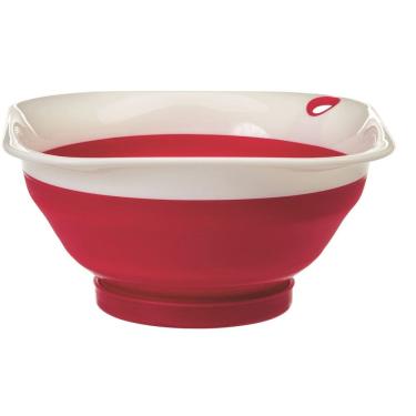 Imagem de Escorredor quadrado, Dobrável com suporte, na cor vermelha