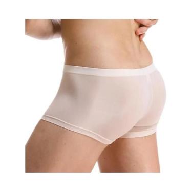 Imagem de Roupa interior de seda gelo calcinha masculina sexy boxer shorts cueca