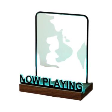 Imagem de Suporte Para Discos De Vinil Com Iluminação LED De 7 Cores, Acrílico, 