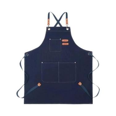 Imagem de Avental De Cozinha Em Lona À Prova De Óleo Com Bolsos Para Ferramentas