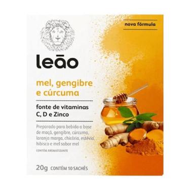 Imagem de Chá Vitaminico Leão Mel + Gengibre + Cúrcuma 10 Sachês 20g