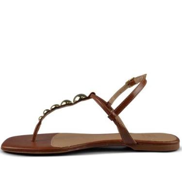 Imagem de Sandália Rasteira Vero K Feminina 31.392, 36, Ocre