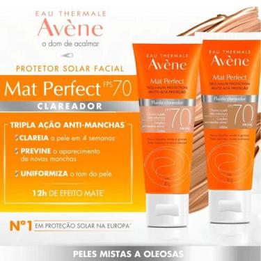 Imagem de Protetor Solar Facial Avène Mat Perfect Fluido Cor Clara FPS70 40g