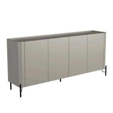 Imagem de Balcão Buffet 180cm Porta Lisa 100% MDF com Pés em Metal - Casa Lar In