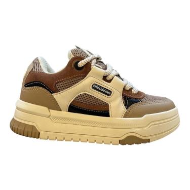 Imagem de Tenis Feminino Chilli Beans Sneakers Couro Casual Ultraconforto Street Plataforma Retrô Antiderrapan-Feminino